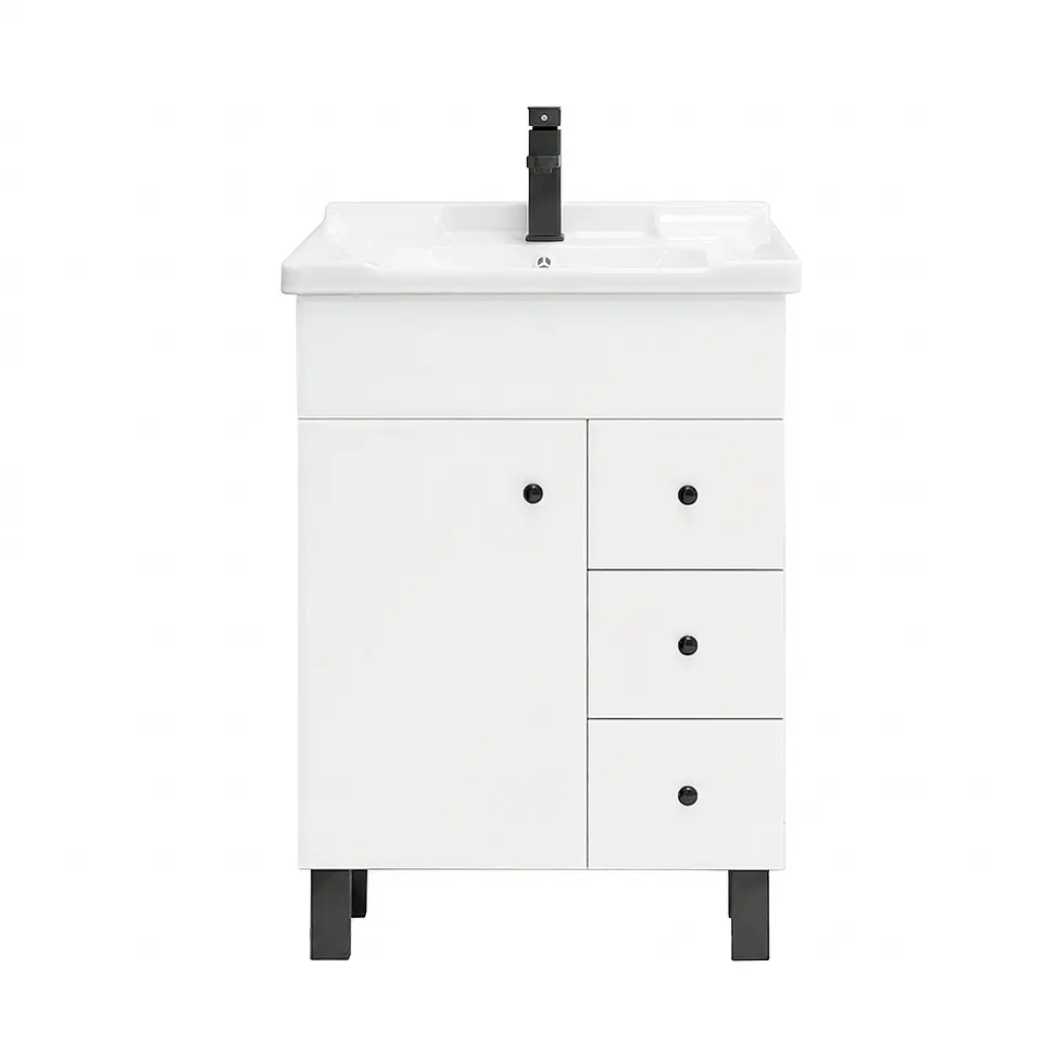 Mueble Vanitorio Mónaco con Cubierta de Loza 70x47x80 cm (Incluye Armado) 1