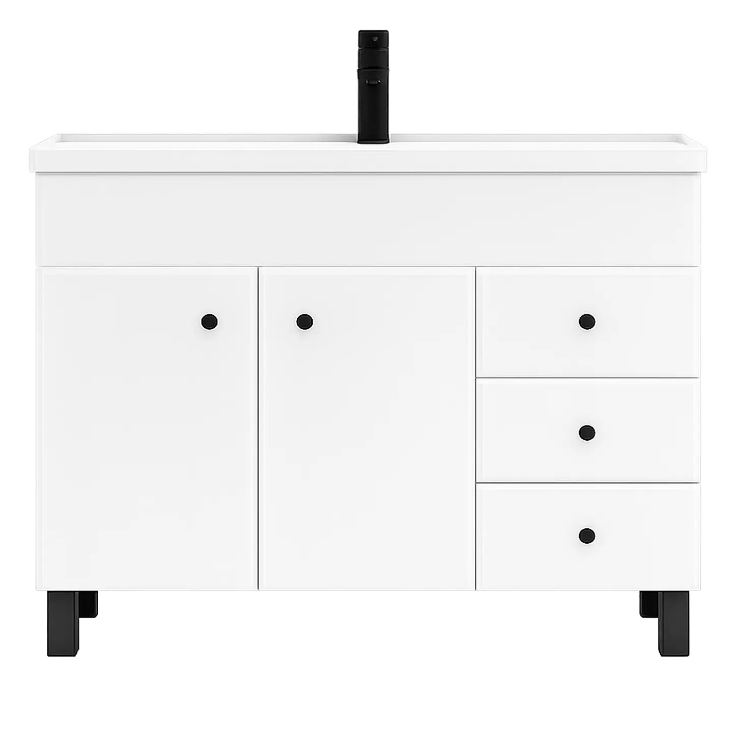 Mueble Vanitorio Mónaco con Cubierta de Loza 120x47x80 cm (Incluye Armado) 1