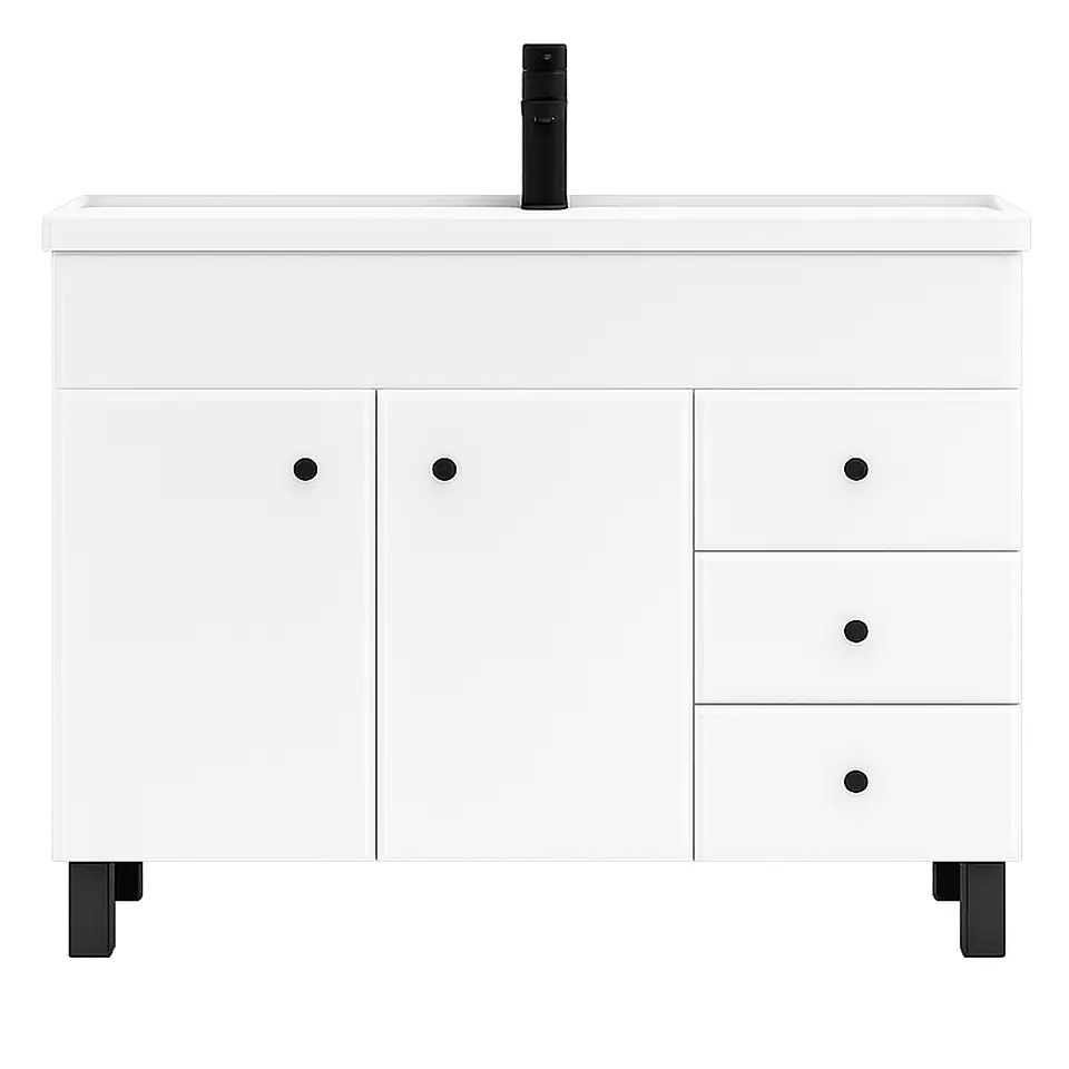 Mueble Vanitorio Mónaco con Cubierta de Loza 120x47x80 cm (Incluye Armado) 1