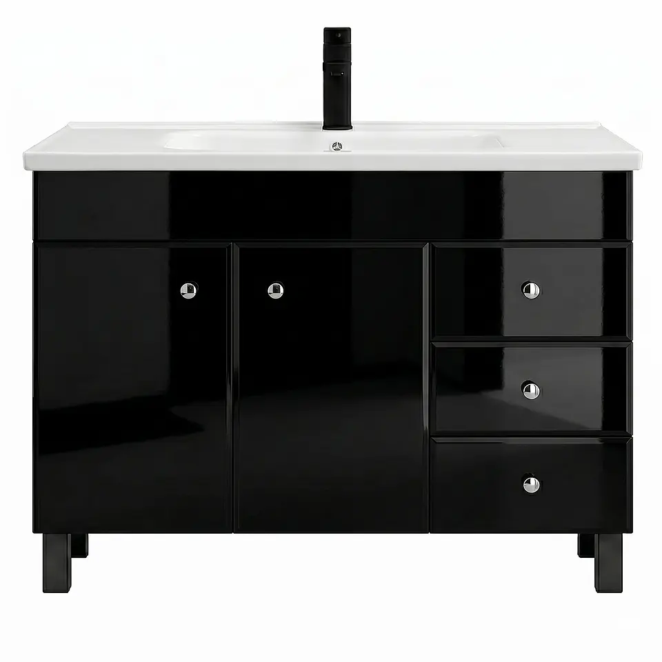 Mueble Vanitorio Mónaco con Cubierta de Loza 120x47x80 cm (Incluye Armado) 3