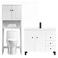 Kit Mueble Vanitorio Blanco + Estante Blanco + WC Blanco - Mueble 100x47x80 cm - Miniatura 1