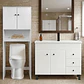 Kit Mueble Vanitorio Blanco + Estante Blanco + WC Blanco - Mueble 100x47x80 cm - Miniatura 2