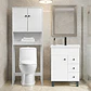 Kit Mueble Vanitorio Blanco + Estante Blanco + WC Blanco - Mueble 60x47x80 cm - Miniatura 2