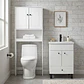 Kit Mueble Vanitorio Blanco + Estante Blanco + WC Blanco - Mueble 50x40x80 cm - Miniatura 2