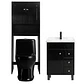 Kit Mueble Vanitorio Negro + Estante Negro + WC Negro - Mueble 70x47x80 cm - Miniatura 1