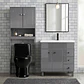 Kit Mueble Vanitorio Gris + Estante Gris + WC Negro - Mueble 80x47x80 cm - Miniatura 2