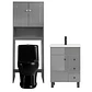 Kit Mueble Vanitorio Gris + Estante Gris + WC Negro - Mueble 60x47x80 cm - Miniatura 1