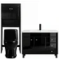Kit Mueble Vanitorio Negro + Estante Negro + WC Negro - Mueble 120x47x80 cm - Miniatura 1