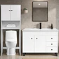 Kit Mueble Vanitorio Blanco + Estante Blanco + WC Blanco - Mueble 120x47x80 cm - Miniatura 2