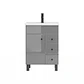 Mueble Vanitorio Mónaco Gris con Cubierta de Loza 60x47x80 cm (Incluye Armado) - Miniatura 1