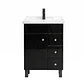 Mueble Vanitorio Mónaco Negro con Cubierta de Loza 70x47x80 cm (Incluye Armado) - Miniatura 1