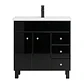 Mueble Vanitorio Mónaco Negro con Cubierta de Loza 80x47x80 cm (Incluye Armado) - Miniatura 1