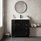 Mueble Vanitorio Mónaco Negro con Cubierta de Loza 80x47x80 cm (Incluye Armado) - Miniatura 2