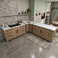Mueble Modular Nogal para Cocina con Encimera, Esquinero Lavaplatos y Mesón Cubierta de Cuarzo - Miniatura 2