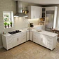 Mueble Modular Blanco para Cocina con Encimera, Esquinero Lavaplatos y Mesón Cubierta de Cuarzo - Miniatura 2