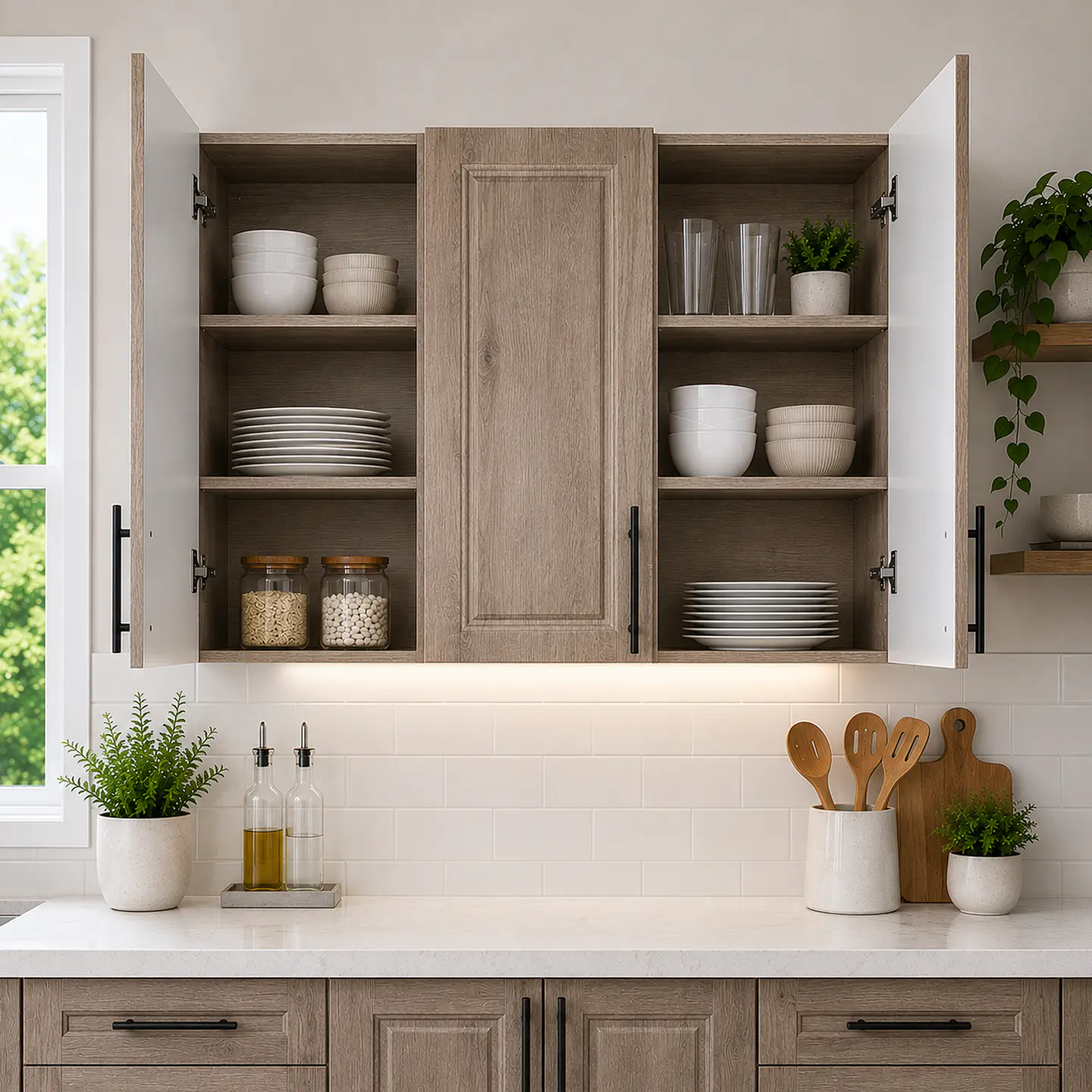 Mueble Aéreo de Cocina a Muro Nogal 100x75x34 cm (Incluye Armado) 3