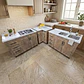 Mueble Modular Nogal para Cocina con Encimera, Esquinero Lavaplatos y Mesón Cubierta de Cuarzo - Miniatura 6