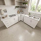 Mueble Modular Blanco para Cocina con Encimera, Esquinero Lavaplatos y Mesón Cubierta de Cuarzo - Miniatura 6