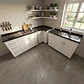 Mueble Modular Blanco para Cocina con Encimera, Esquinero Lavaplatos y Mesón Cubierta de Cuarzo - Miniatura 2