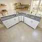Mueble Modular Blanco para Cocina con Encimera, Esquinero Lavaplatos y Mesón Cubierta de Cuarzo - Miniatura 9