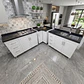 Mueble Modular Blanco para Cocina con Encimera, Esquinero Lavaplatos y Mesón Cubierta de Cuarzo - Miniatura 3