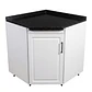 Mueble Modular Esquinero Diamante Blanco para Cocina Cubierta de Cuarzo - Miniatura 1