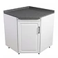 Mueble Modular Esquinero Diamante Blanco para Cocina Cubierta de Cuarzo - Miniatura 3