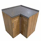 Mueble Modular Esquinero Nogal para Cocina con Cubierta de Cuarzo - Miniatura 3