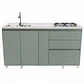 Mueble Integral de Cocina Verde Hada con Encimera y Lavaplatos 180 cm - Miniatura 3