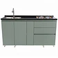 Mueble Integral de Cocina Verde Hada con Encimera y Lavaplatos 180 cm - Miniatura 4