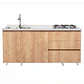 Mueble Integral de Cocina Roble Rustico con Encimera y Lavaplatos 180 cm - Miniatura 4
