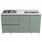 Mueble Integral de Cocina Verde Hada con Encimera y Lavaplatos 150 cm - Miniatura 5