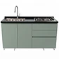 Mueble Integral de Cocina Verde Hada con Encimera y Lavaplatos 150 cm - Miniatura 6