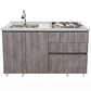 Mueble Integral de Cocina Roble Gris con Encimera y Lavaplatos 150 cm - Miniatura 4