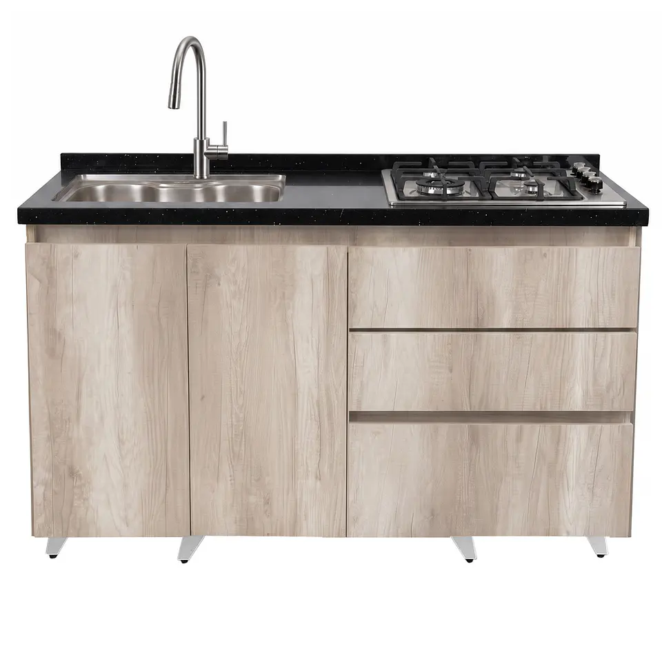 Mueble Integral de Cocina Toscana con Encimera y Lavaplatos 150 cm 4