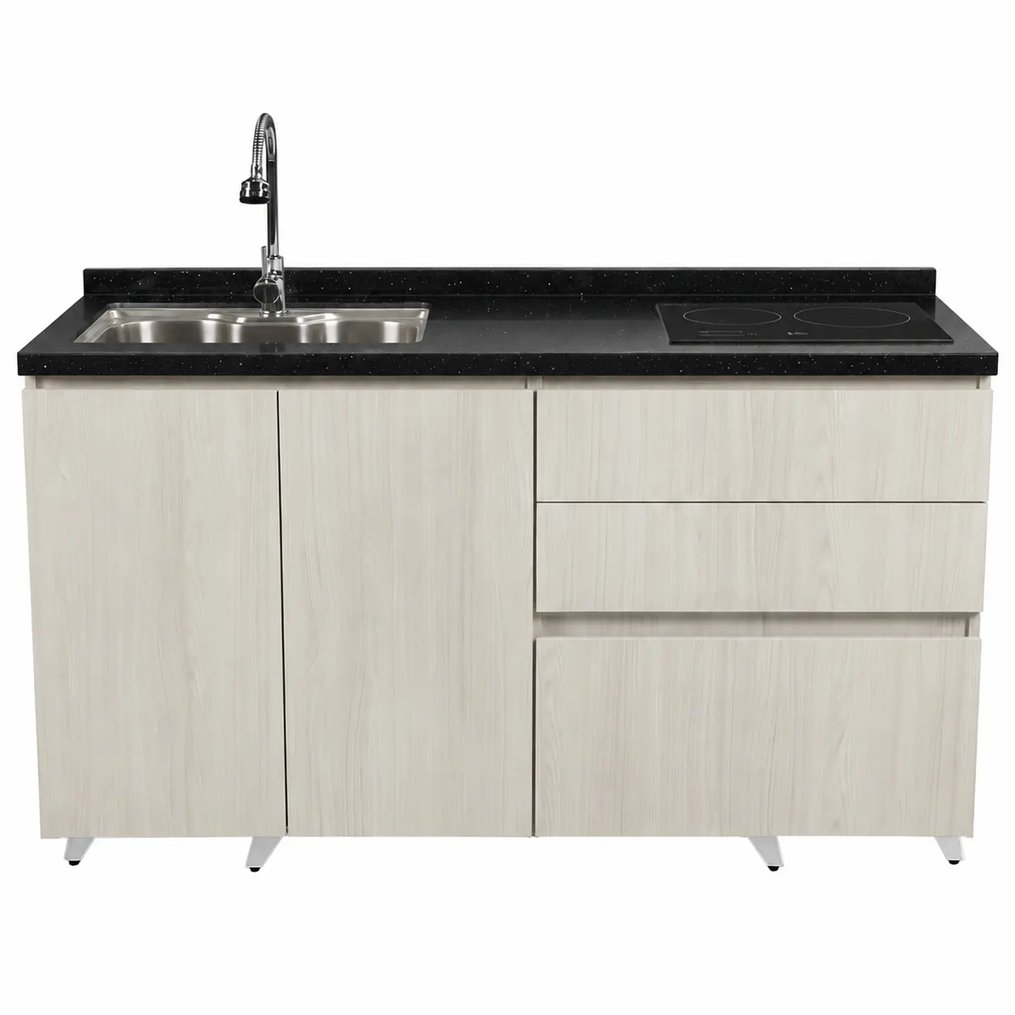 Mueble Integral de Cocina Roble Nórdico con Encimera y Lavaplatos 150 cm 4