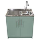 Mueble de Cocina Melamina Verde Hada Izq 80x52x90 cm - Miniatura 1