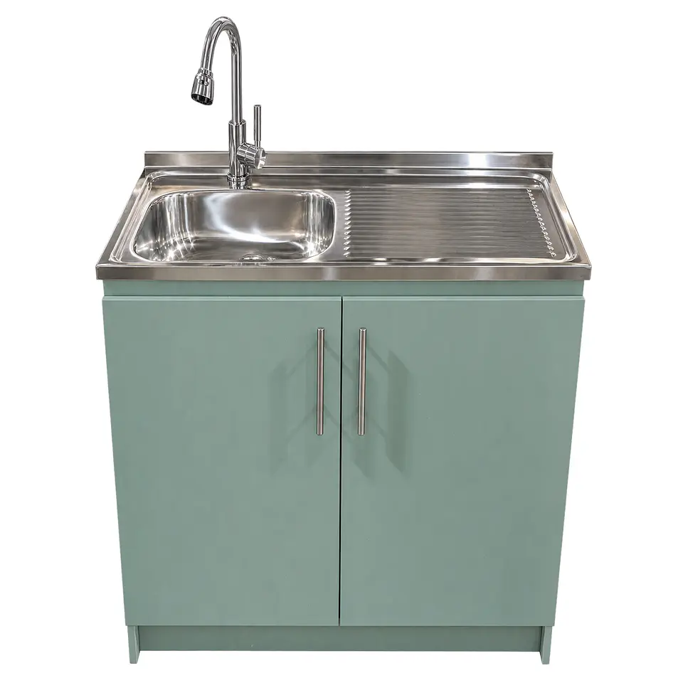 Mueble de Cocina Melamina Verde Hada Der 80x52x90 cm 1
