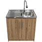Mueble de Cocina Melamina Roble Rustico Izq 80x52x90 cm - Miniatura 1