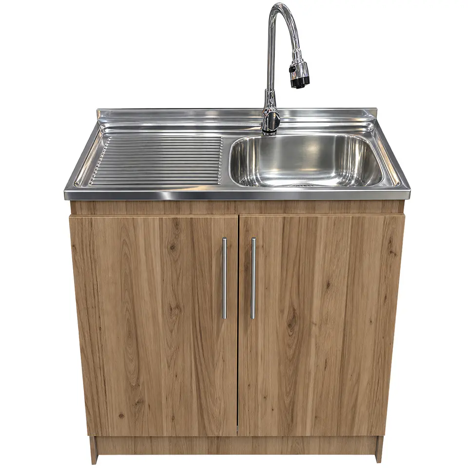 Mueble de Cocina Melamina Roble Rustico Izq 80x52x90 cm 1