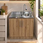 Mueble de Cocina Melamina Roble Rustico Izq 80x52x90 cm - Miniatura 2
