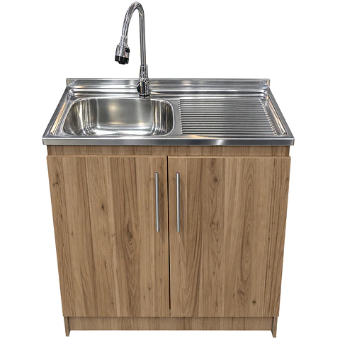 Mueble de Cocina Melamina Roble Rustico Der 80x52x90 cm