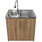 Mueble de Cocina Melamina Roble Rustico Der 80x52x90 cm - Miniatura 1