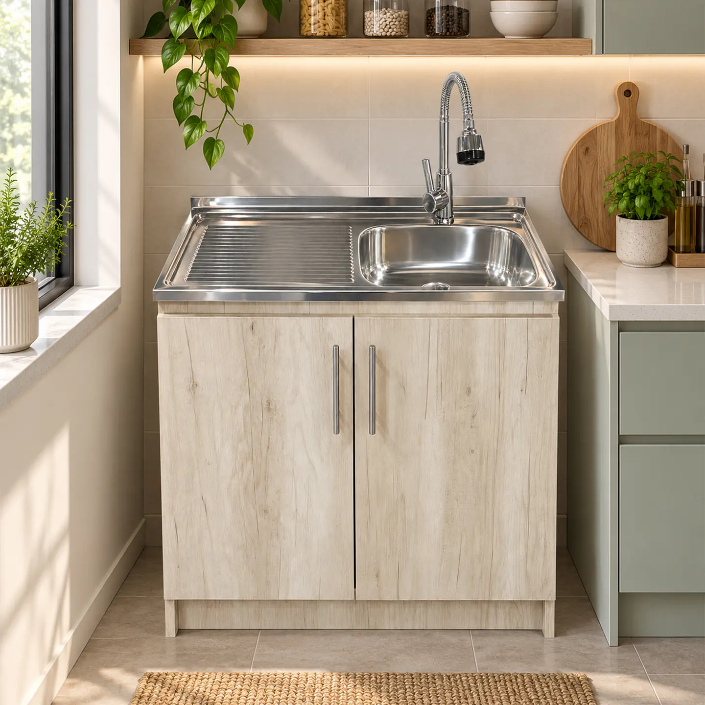 Mueble de Cocina Melamina Toscana Izq 80x52x90 cm 2