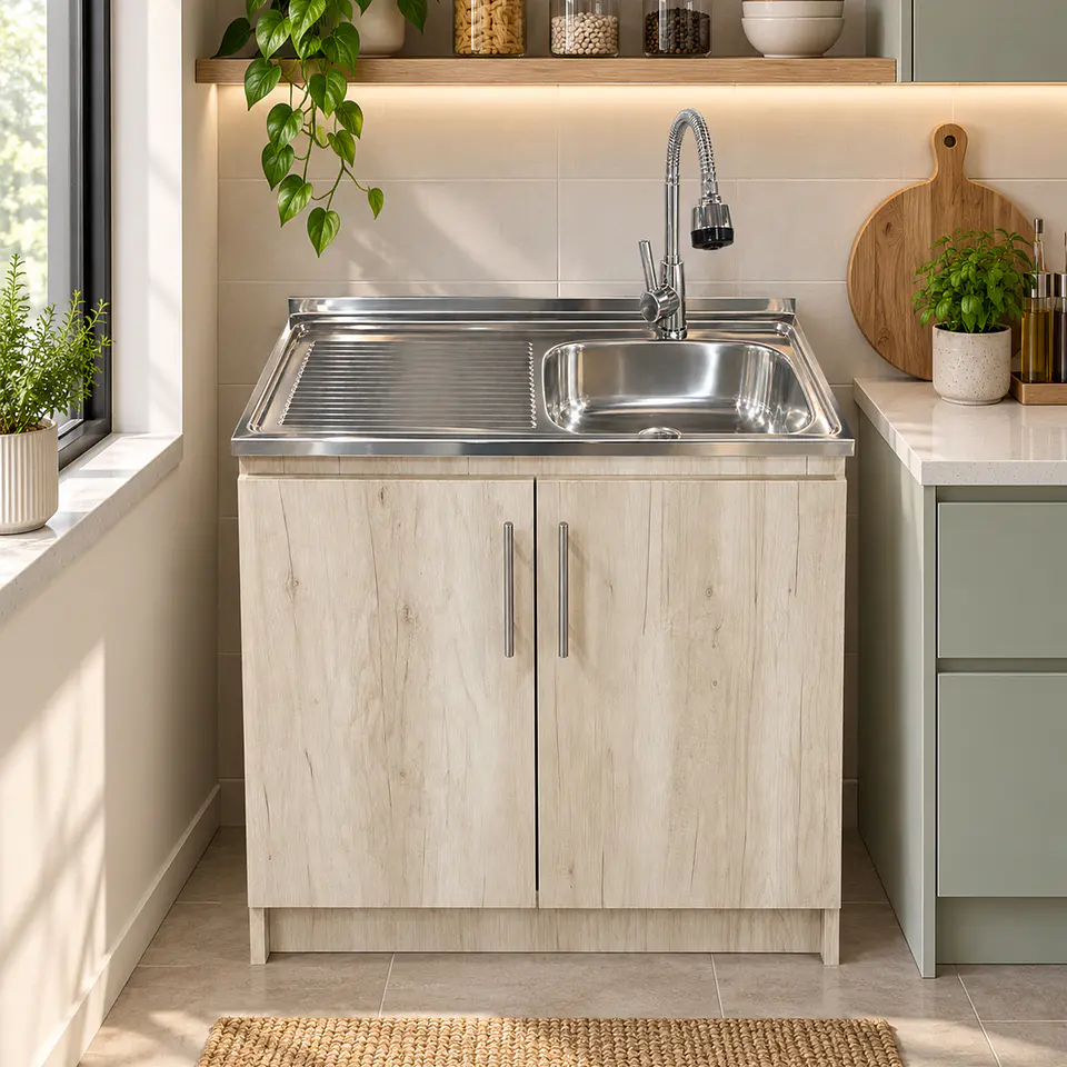 Mueble de Cocina Melamina Toscana Izq 80x52x90 cm 2