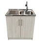 Mueble de Cocina Melamina Roble Nórdico Izq 80x52x90 cm - Miniatura 1