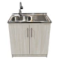 Mueble de Cocina Melamina Roble Nórdico Der 80x52x90 cm - Miniatura 1