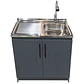 Mueble de Cocina Melamina Gris Grafito Izq 80x52x90 cm - Miniatura 1