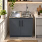 Mueble de Cocina Melamina Gris Grafito Izq 80x52x90 cm - Miniatura 2