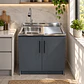 Mueble de Cocina Melamina Gris Grafito Der 80x52x90 cm - Miniatura 2